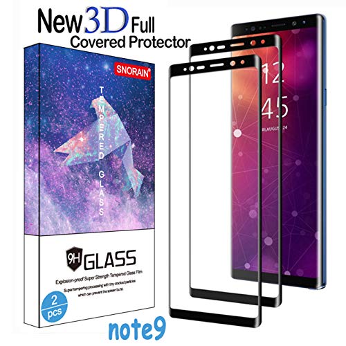 Product Cover Galaxy Note 9 Screen Protector, (2-Pack) Tempered Glass Screen Protector [Force Resistant up to 11 pounds] [Full Screen Coverage] [Case Friendly] for Note 9 (Released in 2018)