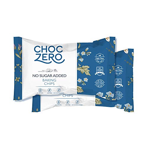 Product Cover ChocZero's Milk Chocolate Chips - No Sugar Added, Low Carb, Keto Friendly (2Bags, 14oz)