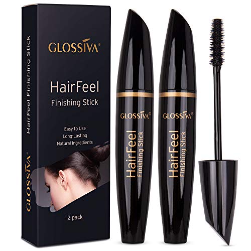 Product Cover Glossiva Hair Finishing Stick, 25ml, 2 Pack- For Small Broken Hair - Hair Stick for Flyaway Hairs - Natural Ingredients - Fast Solution for Neat Hair Styles - Lightweight
