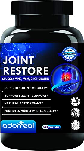 Product Cover Adorreal Joint Restore Glucosamine Chondroitin & MSM for Cartilage Support Extra Strength, 120 Capsules