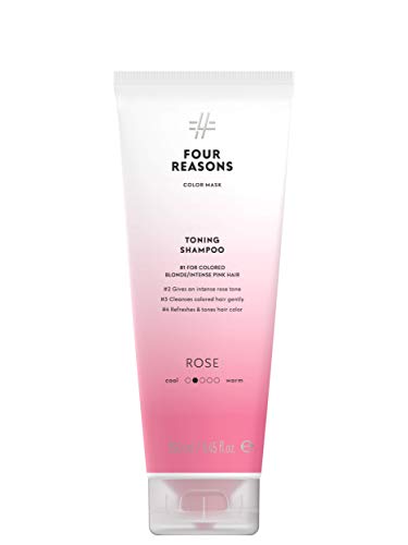 Product Cover Color Mask Rose Toning Shampoo for Pink Hair - Pink Color Depositing Shampoo - Four Reasons 8.5 fl oz