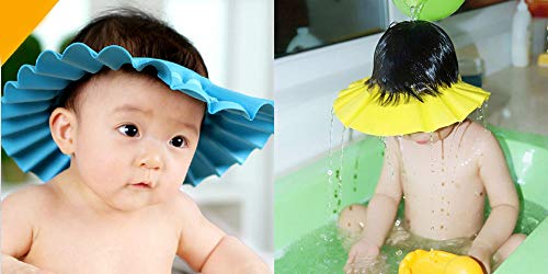 Product Cover Hemiza Adjustable Baby Bath Shower Cap with Soft Material for Protecting Eyes and Ears (Multicolour)