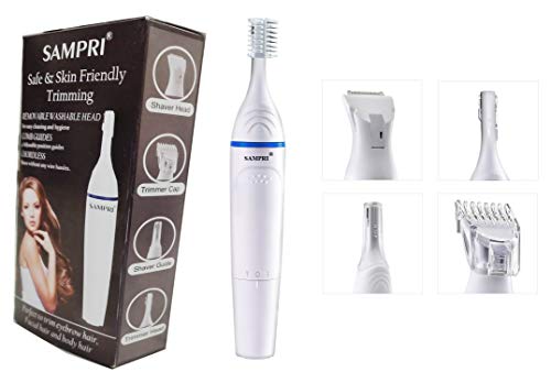Product Cover Sampri Bikini trimmer for hair removal women private part and underarms Eyebrows Eyebrow Razor, Nose Shaver, Cleansing Brush removal and Legs Epilator Multi purpose (ST.)