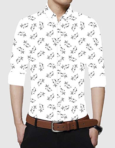 Product Cover HOOPOES Men's Cotton Shirt for Men Latest Shirt Fabric for Men Unstitched White