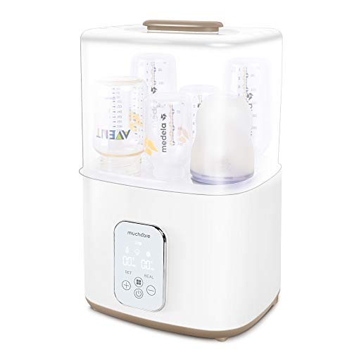Product Cover Bottle Sterilizer, Baby Bottle Warmer Combination, Muchcare Bottle Sanitizer with Drying Feature, Large Capacity and Easy to Operate