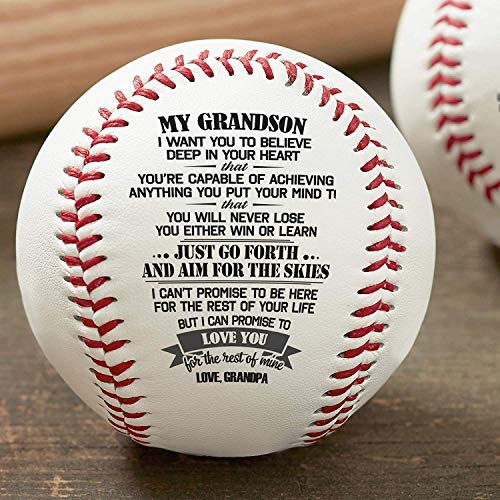 Product Cover QUARTZILY Printed Baseball - Grandpa to Grandson Baseball - You Will Never Lose