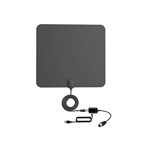 Product Cover Sukses TV Antenna Indoor HDTV Digital Antenna 60 to 160.9 km Range with Detachable Amplifier Signal Booster and 16.5 feet coaxial Cable for 4 K 1080P Free TV - -2019 New Version