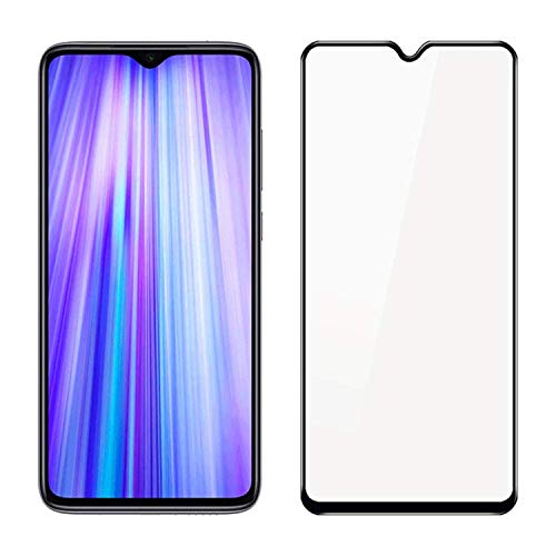Product Cover POPIO Tempered Glass Screen Protector For Redmi Note 8 Pro (Black) Edge to Edge Full Screen Coverage With Installation Kit