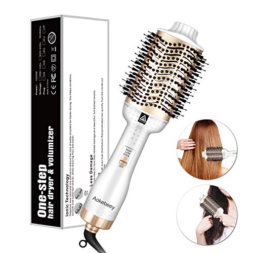 Product Cover Aokebeey Hair Dryer Brush, One Step Hair Dryer & Volumizer, Hot Air Brush for Hair Styling, Multifunctional 5-in-1 Salon Negative Ionic Hair Straightener & Curly Hair Comb