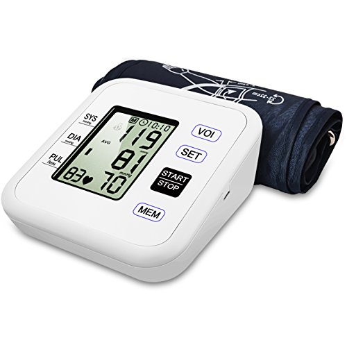 Product Cover Blood Pressure Monitor Upper Arm Digital Voice Smart BP Meter with Large Display FDA Approved Included Storage Bag by Kimitech