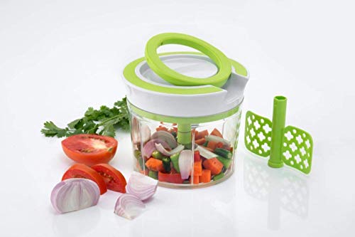 Product Cover RASABA 2-in-1 Jumbo Handy Quick Vegetable Fruit Nuts Chopper/Hand Meat Grinder Mixer Food Processor Tool, 750 ml, Multicolour