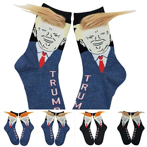 Product Cover Wikole President Donald Trump Socks,Cotton Crew Socks Breathable Socks,Gag Gifts Casual Socks