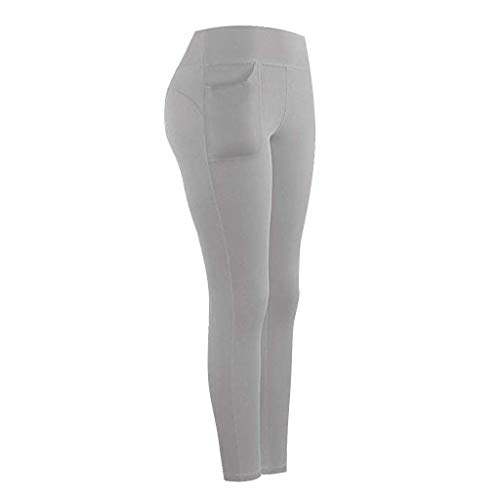 Product Cover Auimank High Waisted Premium Thick High Waist Tummy Compression Slimming Leggings(A-Gray,X-Large)