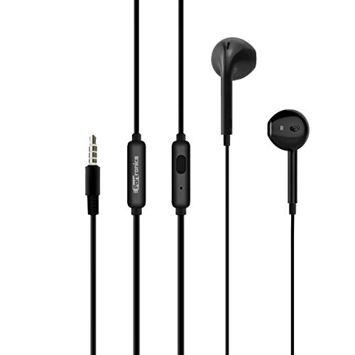Product Cover Portronics Conch Beta in-Ear Wired Earphone, 1.2m Tangle Free Cable, in-Line Mic, Noise Isolation 3.5mm Aux Port and High Bass, for All Android & iOS Devices(Black)