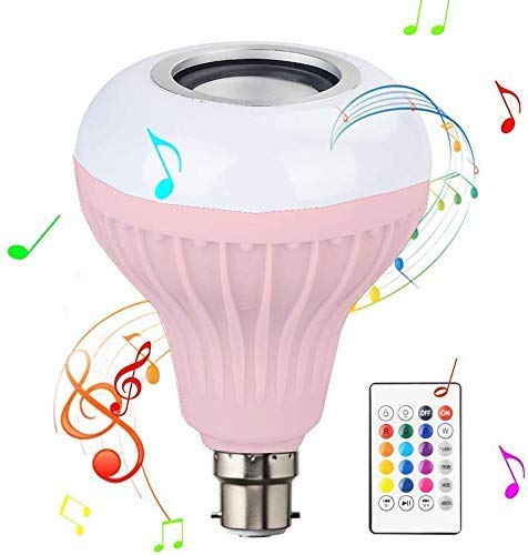 Product Cover COOLMOBIZ LED Music Light Bulb, B-22 led Bulb with Bluetooth Speaker RGB Changing Color Lamp Built-in Audio Speaker with Remote Control for Home, Bedroom, Living Room Party Decoration