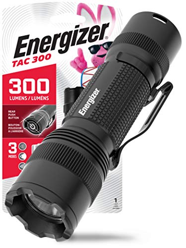 Product Cover Energizer TAC-300 LED Tactical Flashlight, High Lumens, IPX4 Water Resistant, Best for Camping, Outdoor, Emergency Light, Batteries Included