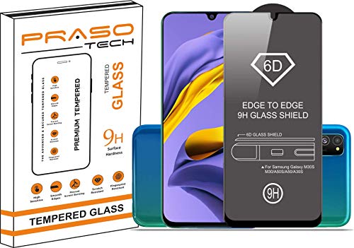 Product Cover PRASO TECH Tempered Glass Screen Protector for Samsung Galaxy M30s/ Samsung M30/ Samsung A30/Samsung A50s/ Samsung A50 with Installation Kit