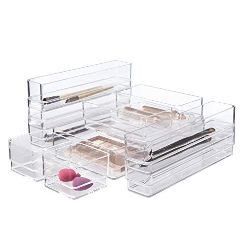 Product Cover STORi Clear Plastic Makeup & Vanity Drawer Organizers | 10 Piece Set