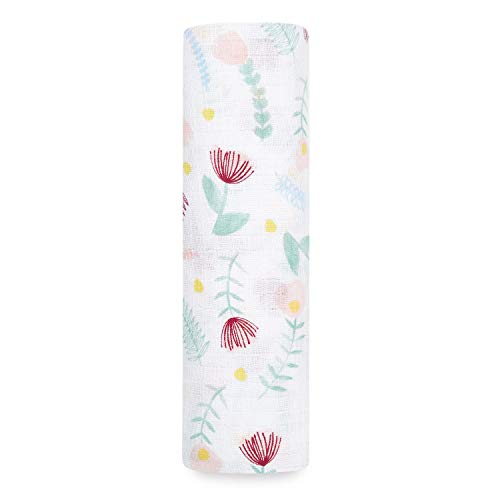 Product Cover aden + anais Swaddle Blanket | Boutique Muslin Blankets for Girls & Boys | Baby Receiving Swaddles | Ideal Newborn & Infant Swaddling Set | Perfect Shower Gifts, Single, Floral