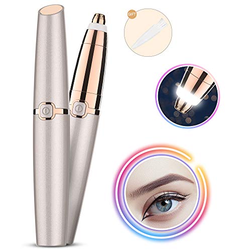 Product Cover Eyebrow Hair Remover, Xpreen Electric Eyebrow Hair Trimmer with LED Light-Eyebrow Hair Remover for Women - Best & Safest Lady Trimmer for Eyebrow