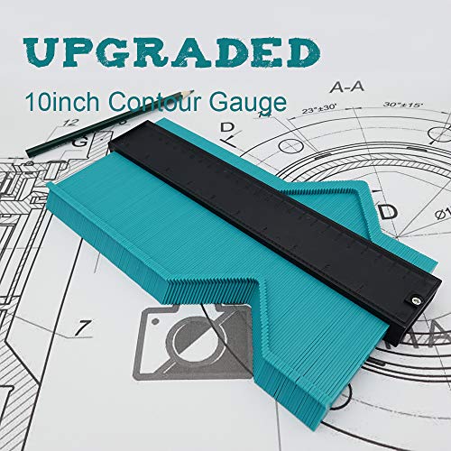 Product Cover Contour Gauge, 10 Inch Lengthened Profile Gauge Versatile ABS Contour Duplicator for Precise Copying Measuring Tracing Irregular Shapes