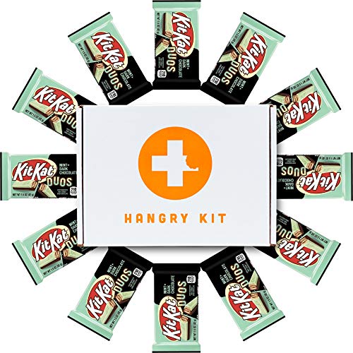 Product Cover KitKat Duos Mint Dark Chocolate 12 Pack Gift Boxed by Hangry Kits If You're Looking For Mint Dark Chocolate To Gift To Someone You Love, KitKat Duos Mint Dark Chocolate Bulk Pack Is Perfect. Big Pack