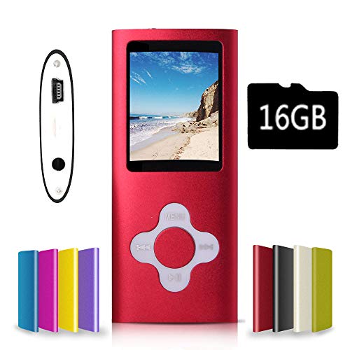 Product Cover G.G.Martinsen Red Versatile MP3/MP4 Player with a Micro SD Card, Support Photo Viewer, Mini USB Port 1.8 LCD, Digital MP3 Player, MP4 Player, Media/Music Player