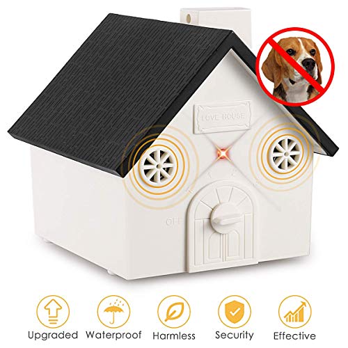 Product Cover Zomma Anti Barking Device, New Bark Box Outdoor Dog Repellent Device with Adjustable Ultrasonic Level Control Safe for Small Medium Large Dogs, Sonic Bark Deterrents, Bark Control Device