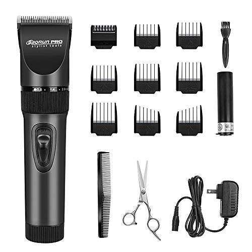 Product Cover Hair Clippers for Men-Rechargeable Hair Trimmer Quiet Cordless Haircut Grooming kit with 15-piece Hair Cutting Kits for Men Women Baby