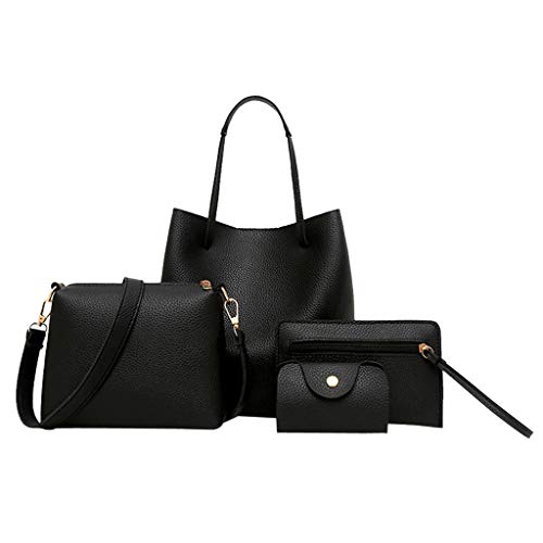 Product Cover SuperXC 4pcs Women Fashion Handbags Tote Bag Shoulder Bag Top Handle Satchel Purse Sets