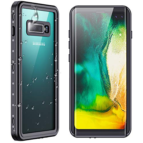 Product Cover SPIDERCASE Samsung Galaxy S10 Plus S10+ Waterproof Case, Built-in Screen Protector Fingerprint Unlock with Film, Shockproof Full Body Cover Waterproof Case for Samsung Galaxy S10+ Plus 6.4 inch, 2019