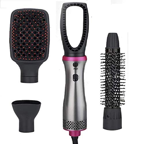 Product Cover EMPORIUM Heated Straightening Brush with Temperature Control Ceramic Heating Detangling Air Brush Blow Rotating Straightener and Curly Comb with Anti-Scald with Ion Curling Dryer Brush