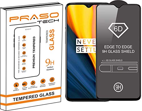 Product Cover PRASO TECH Tempered Glass Screen Protector For Onplus 7T Edge to Edge Full Screen Coverage With Installation Kit [BLACK]