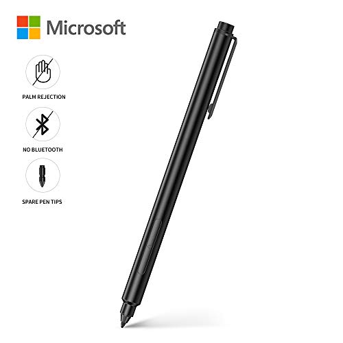 Product Cover Surface Pen,KINGONE Microsoft Certified Surface Pro Pen 1024 Pressure Surface Stylus Pen Compatible for Surface Pro 5/6/7/GO, Surface Book, Surface Laptop/Studio with 4A Batteries & 2 Pen Tips
