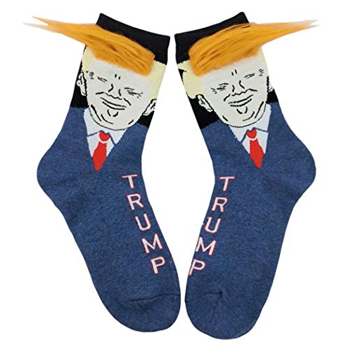 Product Cover Beautysail Casual Socks Fun President Donald Trump Socks Cotton Crew Socks Breathable Socks