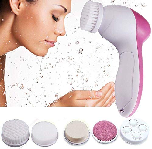 Product Cover Diniva 5 in 1 Face Facial Exfoliator Electric Massage Machine Care & Cleansing Cleanser Massager Kit For Smoothing Body Beauty Skin Cleaner facial massager machine for face