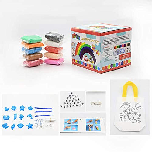 Product Cover Air Dry Clay kit By Zoomba Kids NonToxic clay I Air Dry Clay SetIEco-Friendly clay for kids I 28 Modeling Clay for Kids Ultra-light Magic Clay with Sculpting Tools and Project Accessories and Tutorial