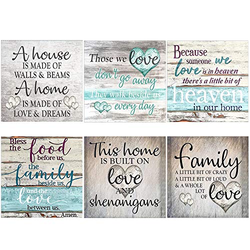 Product Cover XPCARE 6 Pack 5d Diamond Painting Kits Round Full Drill Acrylic Embroidery Cross Stitch for Home Wall Decor Family Love(Canvas 12X12In)