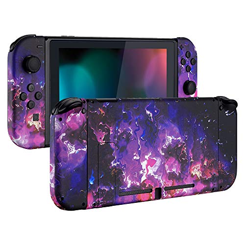 Product Cover eXtremeRate Back Plate for Nintendo Switch Console, NS Joycon Handheld Controller Housing with Full Set Buttons, DIY Replacement Shell for Nintendo Switch - Surreal Lava