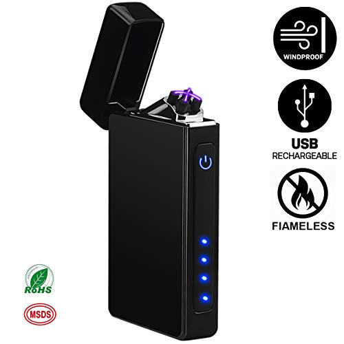 Product Cover Lighter, Electric Plasma Arc Lighter Windproof USB Rechargeable Coil Lighter Magic Smart Cool Lighter for Candles,Camping, Fire Starter, Hunting, Backpacking,Hiking,EDCgear