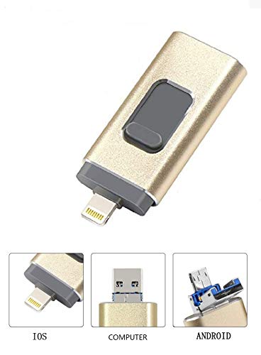 Product Cover Muhoop 512GB USB Flash Drive for iPhone Android USB Thumb Drive 512GB Memory Stick 3.0 Compatible for iPhone/iPad/iPod/PC/Android Password/Touch ID Protected Pen Drive