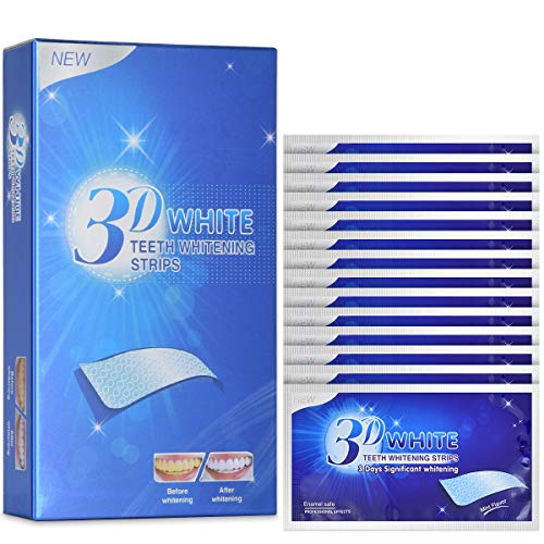 Product Cover Professional 3D Teeth Whitening Strips，Mint Flavor - No Sensitivity 2020UPGRADED FGXJKGH Dental Teeth Whitening Strips by Fresh White Smile.Quick home whitening-7Pack14Strips