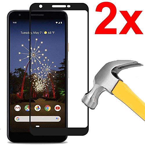 Product Cover [2 Pack] Tempered Glass Screen Protector for Google Pixel 3a, [Case Friendly][Bubble Free][High Definition] Anti-Scratch 3D Curved Film Suitable with Pixel 3a