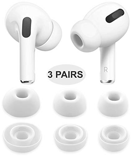 Product Cover IiEXCEL AirPods Pro Ear Tips Ear Buds, 3 Pairs Replacement Small Medium Large 3 Size Ear Tips Buds Gel for AirPods Pro - S/M/L White