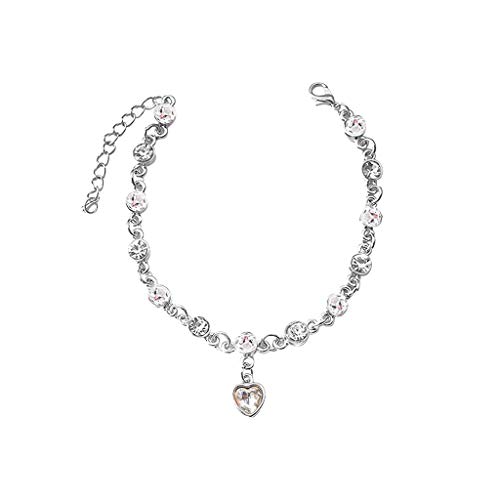 Product Cover goalBY Women Bracelet,Love Valentine's Day Wedding Bridal Women Jewelry Crystal Heart Bracelet Bangle (F)