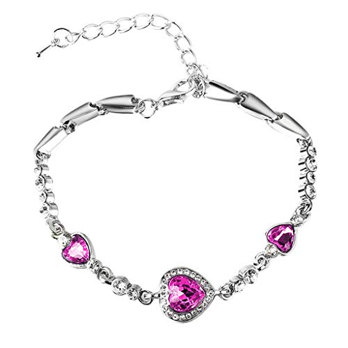 Product Cover goalBY Women Bracelet,Love Valentine's Day Wedding Bridal Women Jewelry Crystal Heart Bracelet Bangle (J)