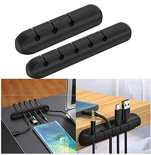 Product Cover wumedy Durable Silicone Self-Sticking Desktop Cable Winder Cord Organizer Protector Cable Sleeves