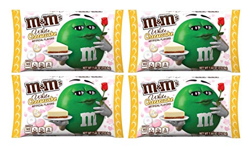 Product Cover White Cheesecake M&M's - 7.44 Oz Valentine's Day Holiday Edition Bag - American M&Ms (Pack of 4)