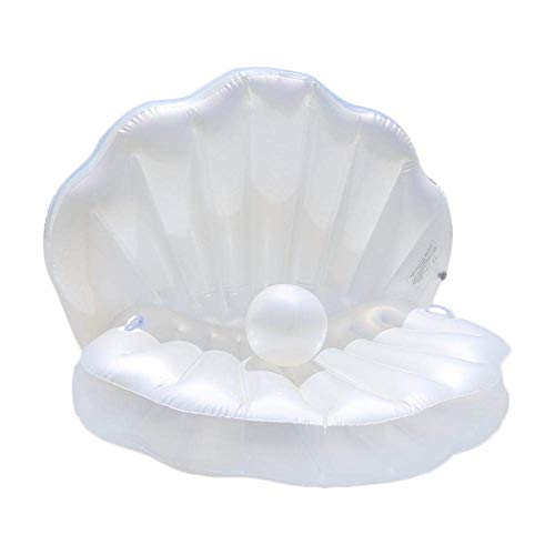 Product Cover Swimming Pool Inflatable Float Colossal Sea Shell Pool Float Floating Bed Row Cushion for Beach Swimming Pool Seaside Shell Shape Water Sofa Floating Air Bed Water Floating Row Cushion for Beach Swimm