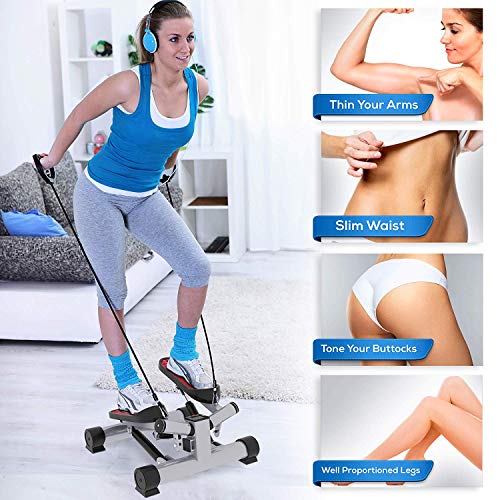 Product Cover Ozoy Stepper Mini Fitness Exercise Machine - Elliptical Pedal Bike Home Gym Equipment Foot Leg Step Exerciser
